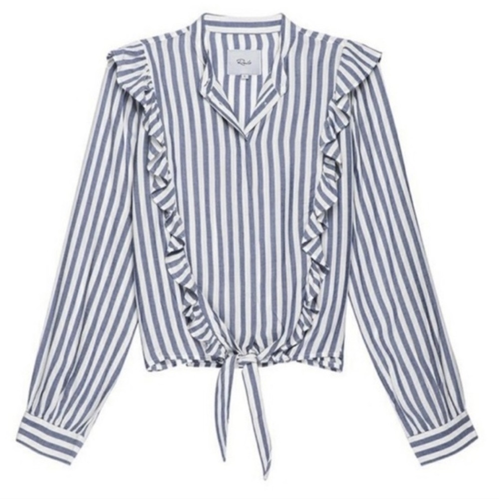 Rails Front Tie Button Down Blouse
